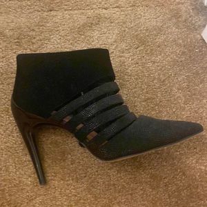 Black “Rebecca Minkoff” heeled booties